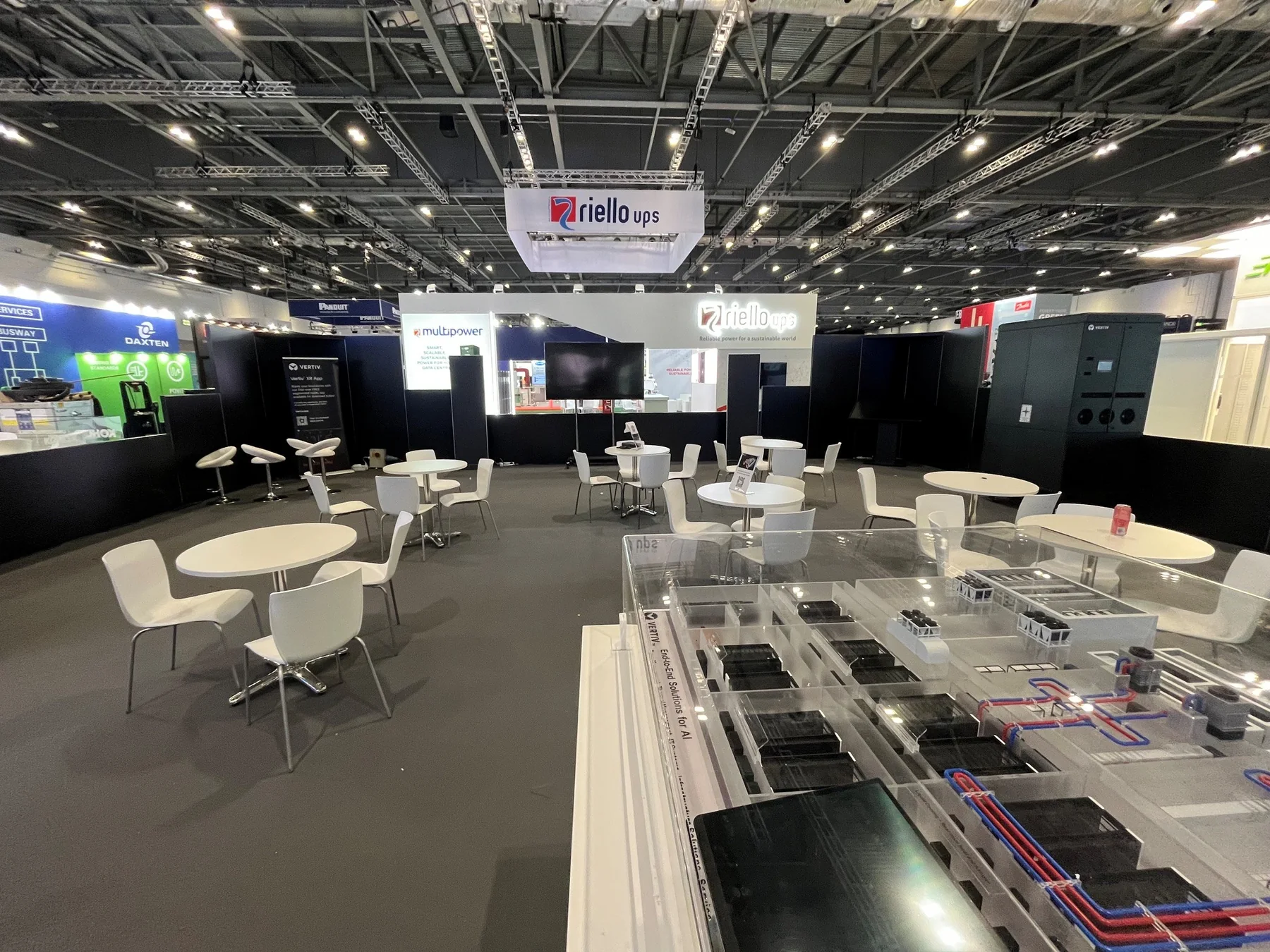 Bespoke model display, furniture, LED banners and AV
