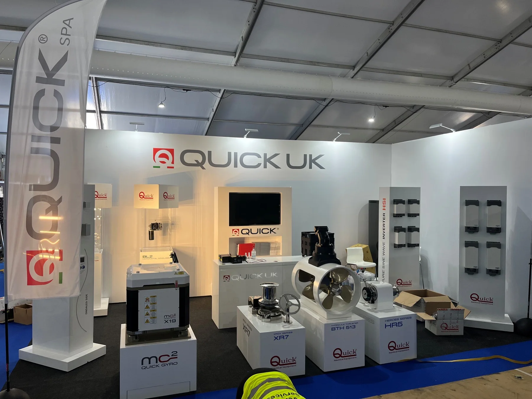 Marine product exhibition display at Seawork